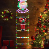 Santa Climbing Light Cute Decorative Xmas Ladder Light for Wall Tree Yard Garden