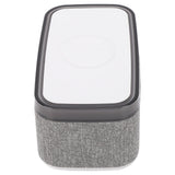Wireless Charging Station Bluetooth Speaker Multifunctional Wireless Speaker with Alarm Clock LED Night Light White Noise for Bedside