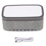 Wireless Charging Station Bluetooth Speaker Multifunctional Wireless Speaker with Alarm Clock LED Night Light White Noise for Bedside