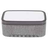 Wireless Charging Station Bluetooth Speaker Multifunctional Wireless Speaker with Alarm Clock LED Night Light White Noise for Bedside