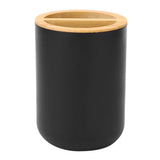 6Pcs/Set Household Bathroom Soap Box Toothbrush Holder Rinse Cup Lotion Bottle Accessories KitBlack