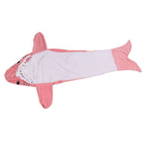 Wearable Adult Hoodie Shark Blanket Super Soft Cozy Flannel Shark Pajamas for Role Playing Costumes Movie Nights Party Nights Pink 170cm