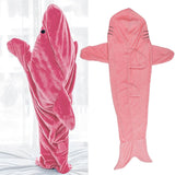 Wearable Adult Hoodie Shark Blanket Super Soft Cozy Flannel Shark Pajamas for Role Playing Costumes Movie Nights Party Nights Pink 190cm