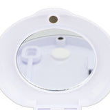 Denture Case Portable Denture Bath Cup Retainer Storage Box with Mirror Braces Removal Tool Cleaning Brush for False Teeth