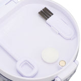 Denture Case Portable Denture Bath Cup Retainer Storage Box with Mirror Braces Removal Tool Cleaning Brush for False Teeth