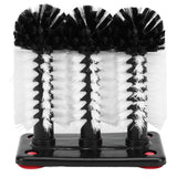 3 Head Cup Brush Removable Efficient Cleaning Glass Washer Brush with Suction Base for Bar Long Leg Cup Beer Cup
