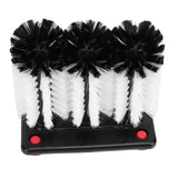 3 Head Cup Brush Removable Efficient Cleaning Glass Washer Brush with Suction Base for Bar Long Leg Cup Beer Cup