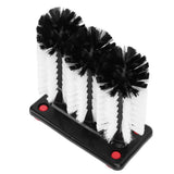 3 Head Cup Brush Removable Efficient Cleaning Glass Washer Brush with Suction Base for Bar Long Leg Cup Beer Cup