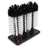 3 Heads Cup Brush Water Bottle Cleaning Brush Glass Cup Washer with Suction Base for Hotel Bar