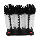 3 Heads Cup Brush Water Bottle Cleaning Brush Glass Cup Washer with Suction Base for Hotel Bar