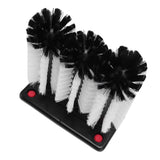 3 Heads Cup Brush Water Bottle Cleaning Brush Glass Cup Washer with Suction Base for Hotel Bar