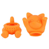 Cute CatShaped Loose Tea Leaf Strainer Filter Silicone Tea Infuser Accessory for Home Office