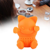 Cute CatShaped Loose Tea Leaf Strainer Filter Silicone Tea Infuser Accessory for Home Office