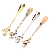 Vintage Small Coffee Dessert Tea Spoon Ice Cream Cake Scoop Teaspoon for Kitchen Dining Bar Tool