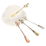 Vintage Small Coffee Dessert Tea Spoon Ice Cream Cake Scoop Teaspoon for Kitchen Dining Bar Tool