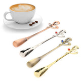 Vintage Small Coffee Dessert Tea Spoon Ice Cream Cake Scoop Teaspoon for Kitchen Dining Bar Tool