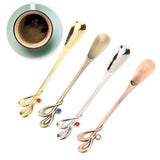 Vintage Small Coffee Dessert Tea Spoon Ice Cream Cake Scoop Teaspoon for Kitchen Dining Bar Tool