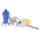 Mini Coffee Tamper Key Chain Powder Hammer Key Ring Coffee Appliance Pendant Peripheral Gifts CollectionDark Blue