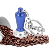 Mini Coffee Tamper Key Chain Powder Hammer Key Ring Coffee Appliance Pendant Peripheral Gifts CollectionDark Blue