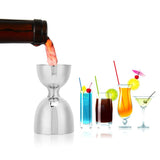 Stainless Steel Double Head Cocktail Jigger Mixer Bartending Tool for Home Bar Party AccessorySilver