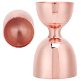 Stainless Steel Double Head Cocktail Jigger Mixer Bartending Tool for Home Bar Party AccessoryRose Gold