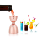 Stainless Steel Double Head Cocktail Jigger Mixer Bartending Tool for Home Bar Party AccessoryRose Gold