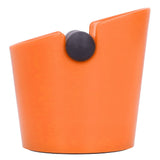 Non Slip Coffee Knock Box Coffee Grounds Bucket Container Dump Bin Accessories(Orange )