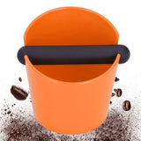 Non Slip Coffee Knock Box Coffee Grounds Bucket Container Dump Bin Accessories(Orange )