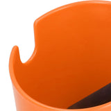 Non Slip Coffee Knock Box Coffee Grounds Bucket Container Dump Bin Accessories(Orange )