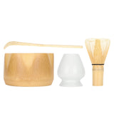 Matcha Making Tool Set Bamboo Tea Whisk Tea Scoop Bowl Ceramic Tea Whisk Holder Teaware Set