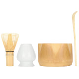 Matcha Making Tool Set Bamboo Tea Whisk Tea Scoop Bowl Ceramic Tea Whisk Holder Teaware Set