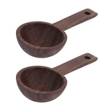 Coffee Scoop Wooden Measuring Spoon Walnut Teaspoon Coffee Accessories for Coffee Tea Sugar Dlour Spices2pcs
