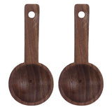 Coffee Scoop Wooden Measuring Spoon Walnut Teaspoon Coffee Accessories for Coffee Tea Sugar Dlour Spices2pcs