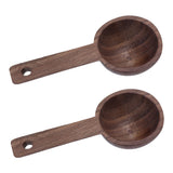 Coffee Scoop Wooden Measuring Spoon Walnut Teaspoon Coffee Accessories for Coffee Tea Sugar Dlour Spices2pcs