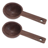 Coffee Scoop Wooden Measuring Spoon Walnut Teaspoon Coffee Accessories for Coffee Tea Sugar Dlour Spices2pcs