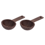 Coffee Scoop Wooden Measuring Spoon Walnut Teaspoon Coffee Accessories for Coffee Tea Sugar Dlour Spices2pcs