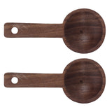 Coffee Scoop Wooden Measuring Spoon Walnut Teaspoon Coffee Accessories for Coffee Tea Sugar Dlour Spices2pcs