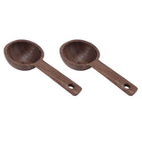 Coffee Scoop Wooden Measuring Spoon Walnut Teaspoon Coffee Accessories for Coffee Tea Sugar Dlour Spices2pcs