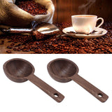 Coffee Scoop Wooden Measuring Spoon Walnut Teaspoon Coffee Accessories for Coffee Tea Sugar Dlour Spices2pcs