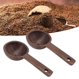 Coffee Scoop Wooden Measuring Spoon Walnut Teaspoon Coffee Accessories for Coffee Tea Sugar Dlour Spices2pcs