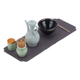 Matcha Tea Tool Set Matcha Bowl Whisk Scoop Ceramic Whisk Holder Caddy Teacup Mat Tea Ceremony KitOil Drop Style