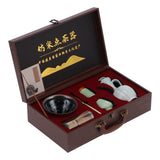 Matcha Tea Tool Set Matcha Bowl Whisk Scoop Ceramic Whisk Holder Caddy Teacup Mat Tea Ceremony KitOil Drop Style