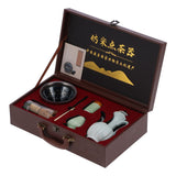 Matcha Tea Tool Set Matcha Bowl Whisk Scoop Ceramic Whisk Holder Caddy Teacup Mat Tea Ceremony KitOil Drop Style