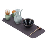 Matcha Tea Tool Set Matcha Bowl Whisk Scoop Ceramic Whisk Holder Caddy Teacup Mat Tea Ceremony KitOil Drop Style