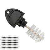 100Pcs Beer Plugs Tap Brush Dustproof Multifunctional Nylon Cleaning Brush for Family Bar Restaurant Black
