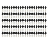 100Pcs Beer Plugs Tap Brush Dustproof Multifunctional Nylon Cleaning Brush for Family Bar Restaurant Black