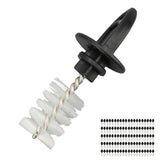 100Pcs Beer Plugs Tap Brush Dustproof Multifunctional Nylon Cleaning Brush for Family Bar Restaurant Black