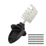 100Pcs Beer Plugs Tap Brush Dustproof Multifunctional Nylon Cleaning Brush for Family Bar Restaurant Black