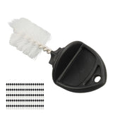 100Pcs Beer Plugs Tap Brush Dustproof Multifunctional Nylon Cleaning Brush for Family Bar Restaurant Black