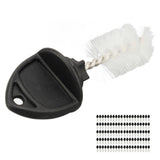 100Pcs Beer Plugs Tap Brush Dustproof Multifunctional Nylon Cleaning Brush for Family Bar Restaurant Black